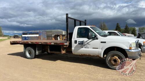 2004 Ford F550 XL super duty truck, 244,437 showing, VIN: 1FDAF56P14ED61567, F111, Owner: Lonnie D Studer, Seller: Fraser Auction ___________________**Keys & TOD - Office**