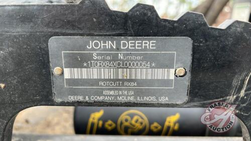 84 JD RX84 skidsteer mount rotary brush cutter mower, S/N 0000054, F186 ...