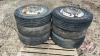 235/75R17.5 used tires on 8 bolt rims, F33