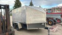 2002 14' V nose enclosed T/A trailer, VIN: DE48, F76, Owner: Heritage Co-Op 1997 Ltd., Seller: Fraser Auction ________________________ **TOD - Office**