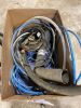 *Box of Misc - lights, black heater cord, rad hoses, hyd hoses and misc - 4