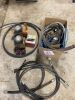 *Box of Misc - lights, black heater cord, rad hoses, hyd hoses and misc - 5