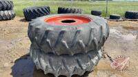 18.4-38 Firestone tractor tire w/ rim, F198