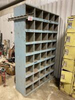 *80 cubby wooden 2-sided pigeon hole cabinet