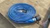 2" Lay flat blue water discharge hose with camlock fittings, H42