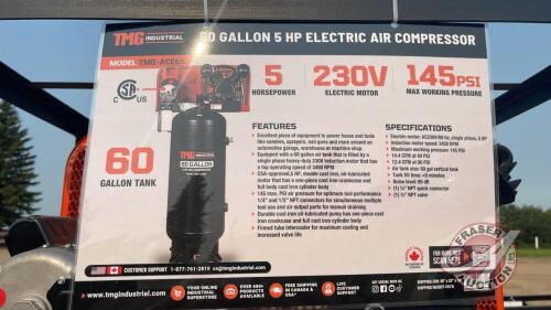 TMG-ACE65, 60 Gallon 5 HP Stationary Electric Air Compressor, H38