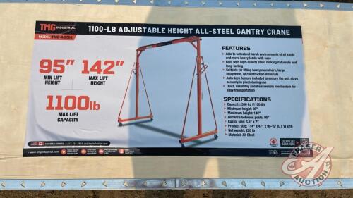 TMG-AGC06, 1100-lb Adjustable Height All-Steel Gantry Crane, H38