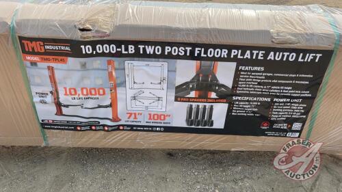 TMG-TPL45, 10,000-lb Two Post Floor Plate Auto Lift, H38