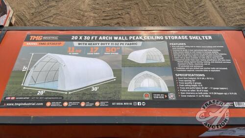 TMG-ST2031P, 20' x 30' Arch Wall Peak Ceiling Storage Shelter, H38