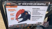 TMG-SLG30, 30” Skid Steer Log Grapple Attachment, H38