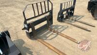 46” Full back skid steer quick attach pallet forks, H32