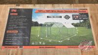 TMG-CRS1020, 10’ x 20’ Wire Mesh Chicken Run Shelter Coop, H38