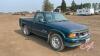 1997 GMC Sonoma Reg Cab Truck, 243,635 showing, VIN: 1GTCS1444VK505920, H67, Owner: C B Davis Farms Ltd., Seller: Fraser Auction ________________________ **Keys and TOD in office** ** Plateholder bolts in office shed** - 2