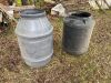 *2 poly rain barrels & 2 metal barrels - 5