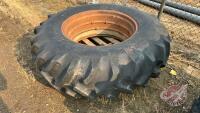 18.4-34 Goodyear tractor tire on Steel rim, H69