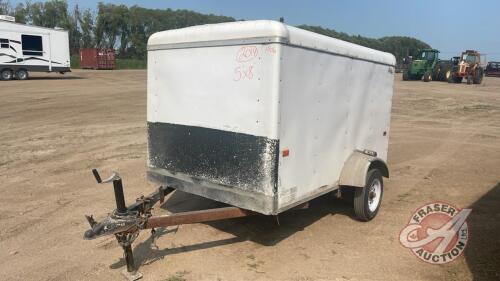 2014 5'x8' Enclosed Utility Trailer, VIN: 5NHUUS011EW054290, H106, Owner: Ann E Hunter, Seller: Fraser Auction __________________________ **TOD in office**