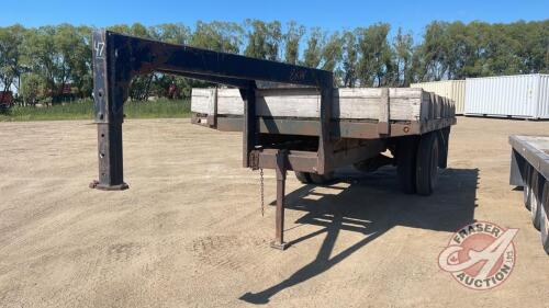 8' x 14' S/A gooseneck flat deck trailer (NO TOD), H127