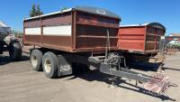 1987 93" x 15 Midland Tandem dualed pintle hitch pup trailer, VIN: RW1004, H160, Owner: Allan G Manshreck, Seller: Fraser Auction ______________________ **TOD in office**