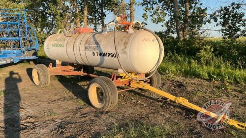 1000 Gal Westeel NH3 tank, H129