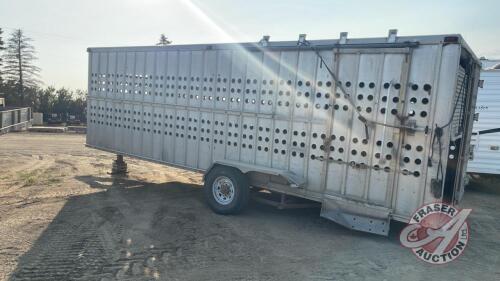 24' Homemade T/A Aluminum stock trailer, VIN: N/A, H199, Owner: Joshua E Willey, Seller: Fraser Auction________________ **TOD in office**