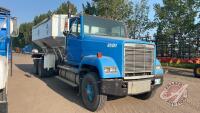 1989 Freightliner T/A Tender truck, 209,594 showing, VIN: 1FUPZSYB8KH442902, H192, Owner: Peter Wolf, Seller: Fraser Auction ________________________ **Keys and TOD in office**