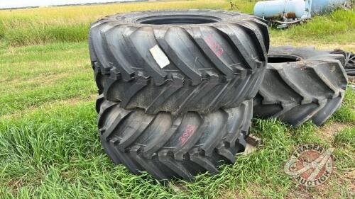 LIKE NEW Michelin 540/70R24 (21LR24) HD Industrial Tire on 10 Bolt Steel Rim