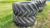 LIKE NEW Michelin 540/70R24 (21LR24) HD Industrial Tire on 10 Bolt Steel Rim - 6