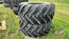 LIKE NEW Michelin 540/70R24 (21LR24) HD Industrial Tire on 10 Bolt Steel Rim