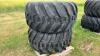 LIKE NEW Trelleborg Twin 423 Mark II 710/45-26.5 Imp Tire on 10 Bolt Steel Rim - 2