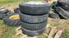 USED (4) 11R24.5 Semi Tire on Aluminum Rim - 4