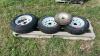 USED Pallet of (4) Assorted Trailer Tires on Rims