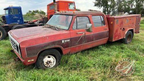 Dodge Ram 350 Custom 4-Door Truck w/ 8' Service Body.