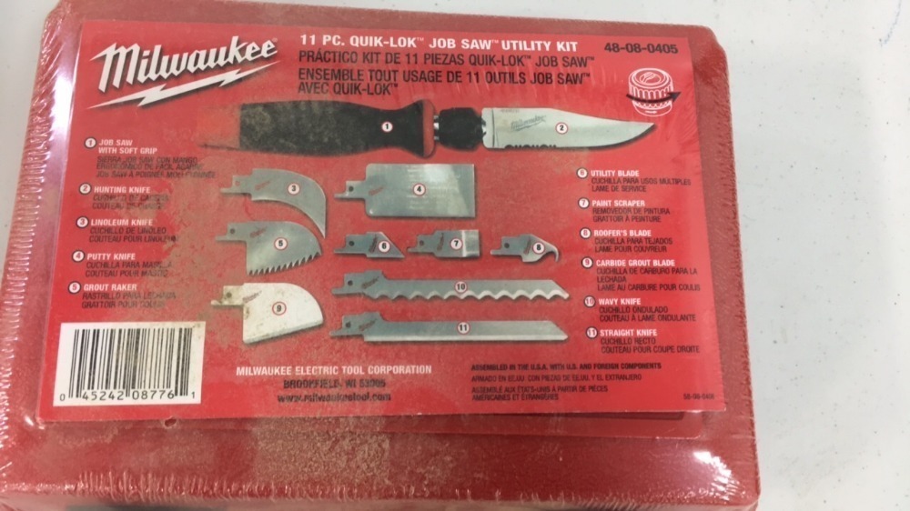 NEW 11 piece Milwaukee quick lock job saw utility kit