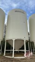 4000 bushel Meridian Grain Max hopper bottom bin on double skid, Bin#2, S/N 6265376