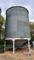 1950 bushel Westeel Rosco bin on Westeel hopper cone on legs, Bin #11