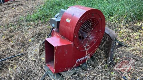 5 HP Meridian inline centrifugal aeration fan, Fan #2, S/N 000060