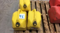 Yellow Diesel fuel jugs