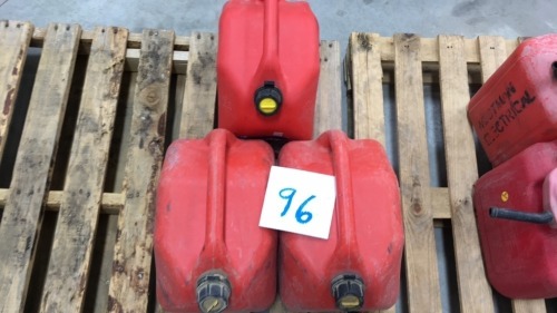 3 Red fuel jugs