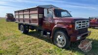 1980 GMC 6000 s/a Grain truck, 56,484 showing, VIN: T16DAAV613282, Owner: David R Cook, Seller: Fraser Auction ____________________