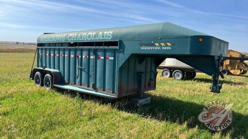 1988, 16&rsquo; Bobco t/a gooseneck stock trailer, VIN: 2F9231VG0J1033222, Owner: David R Cook, Seller: Fraser Auction __________________