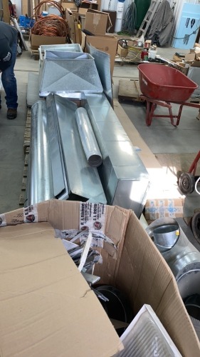 4 Pallets of metal ductwork