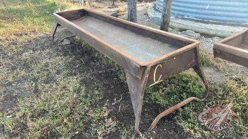 Cypress Industries 10’ metal feed trough (C)