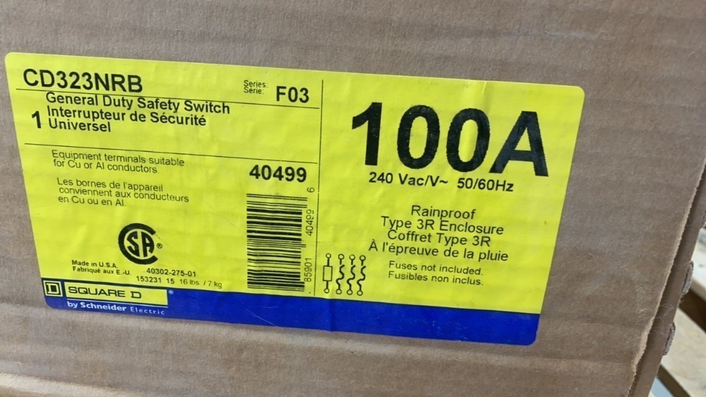 Square D switches and Square D breaker box