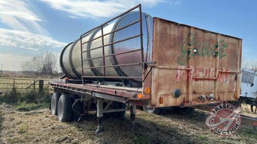 1976 Fruehauf 22’ t/a highboy flat deck, VIN: DXX734410, Owner: C.T. Wilson Farms, Seller: Fraser Auction __________________________