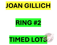 There are many more items to bid on in this sale. The remaining items will be sold by TIMED Online Selling. Please go to RING #2 for all JOAN GILLICH'S TIMED LOTS (Click on the big Fraser Auction Logo at top of page to be directed back to Homepage)