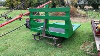 Wooden sleigh deck on metal runners, (Green)