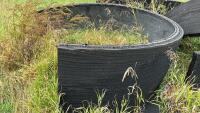 Approx 20’ L x 30” W x 3”+ thick rubber belting,