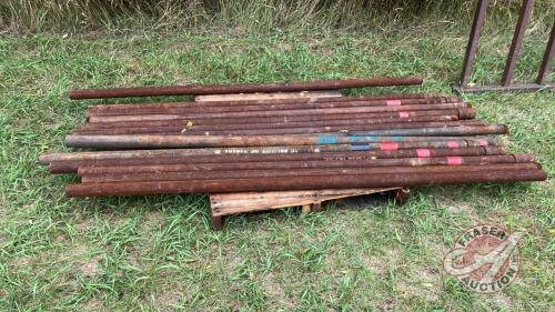 Approx 94” drill stem metal fence post