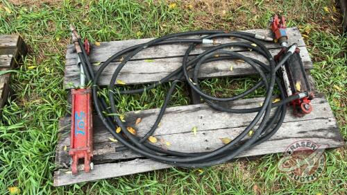 Hydraulic cylinder w/ hose and ends