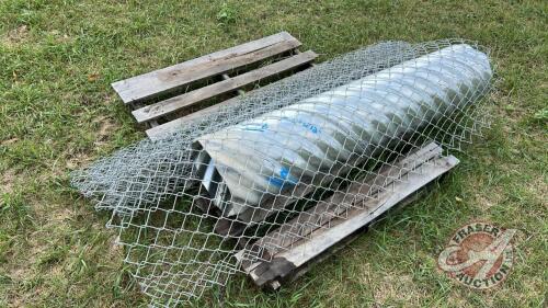 56&rdquo; x 12&rdquo; culvert/cribbing + piece of chain link fence